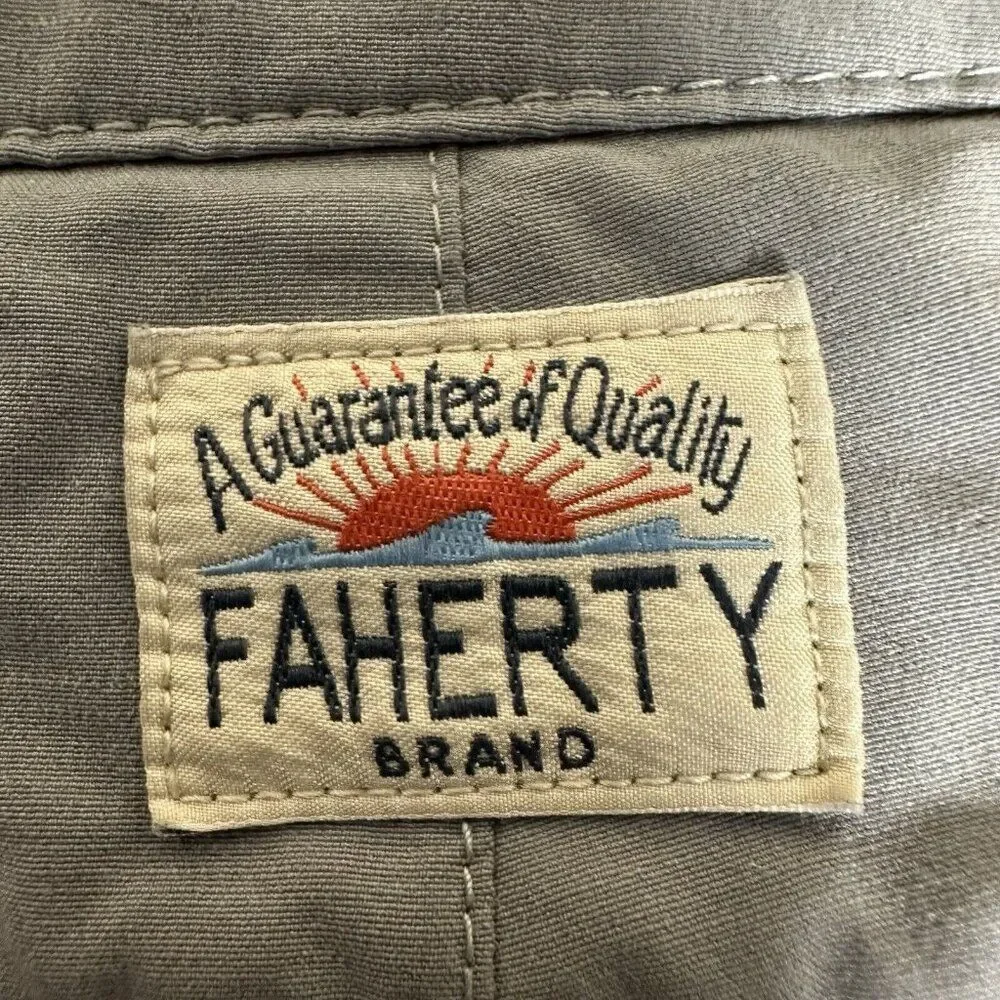 Faherty All Day Shorts Mens 38 (40)‎ Grey Chino Drawstring Casual 9